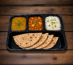 1 Aloo Sabji , Dal ,4 Roti, Chawal