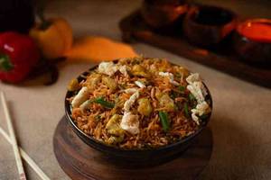 Egg Chicken Schezwan Fried Rice
