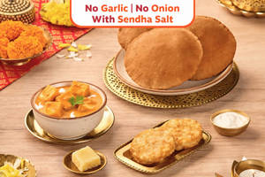 Vrat Poori & Paneer Makhani 3 Course Meal (Serves 1)