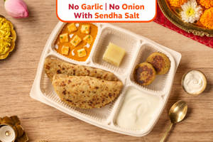 Vrat Paneer & Sabudana Paratha Deluxe Navratri Thali