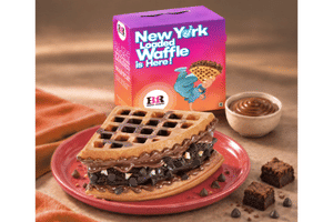 Brownie 'N Nutella Choco Chip Waffle With Chocolate & Hazelnut Gelato