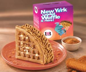 Cheesecake And Lotus Biscoff Crumble Waffle