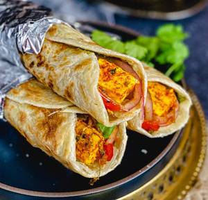 Zingy Paneer Kathi Roll (Whole Wheat)