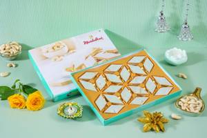 White Kaju Katri Box 500 grams Diwali Box