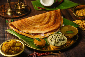 Onion Ghee Podi Masala Dosa