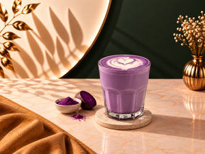 Hot Ube Latte-Oat Milk