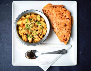 Jeera Aloo with Tawa Parathas