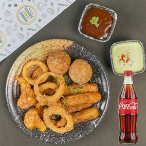 Mix Veg Pakoda Platter (Special Crispy) + Drink Combo
