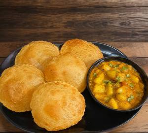Atta poori with aloo dum