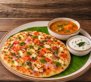 Paneer Uttapam With Sambhar