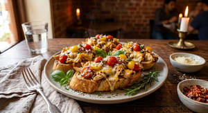 Cheesy Chicken Tangy Bruschetta