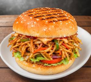 Veg Chowmein Burger