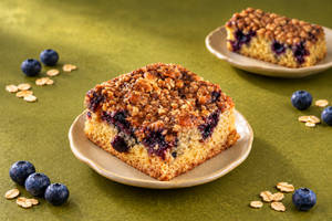 Blueberry Oatmeal Cake Slice