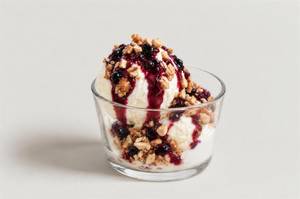 Blueberry Crunch Ice Cream Sundae
