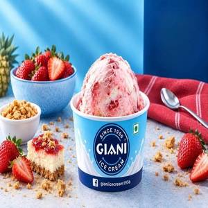 Strawberry Cheesecake Gelato [Single Scoop (70gms)]