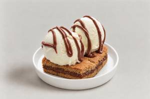 Nutella Cookie Slab Ice Cream Sundae