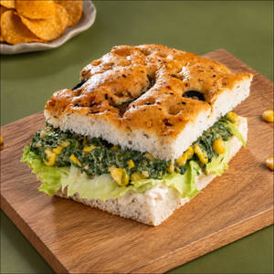 Spinach and Corn Sandwich