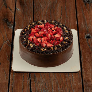 Strawberry Hazelnut Dutch Truffle Cake