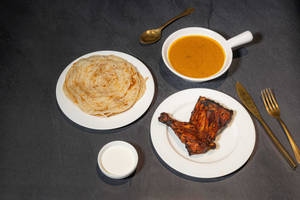 Bbq Chicken With  2 Indian Breads