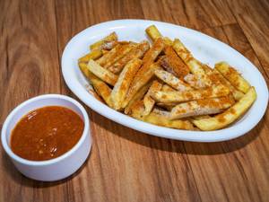 French fries with coke