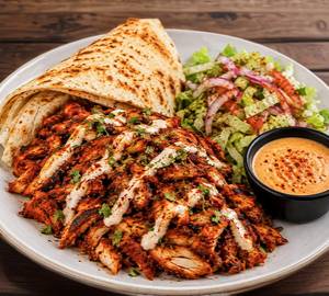 Mexican special shawarma plate