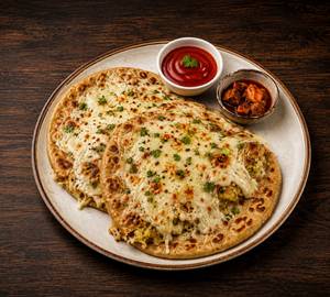 Cheesy Aloo Pyaaj Paratha [2 Pieces]