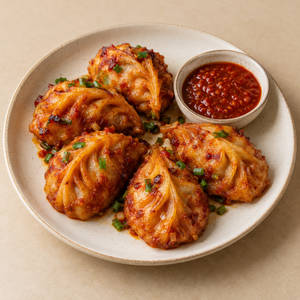 Veg Pan Fried Momo (6pcs)