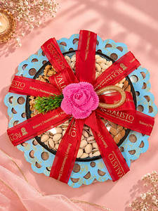 Sky Blue Dry Fruit Thali Hamper