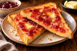 Bread Butter Jam Toast