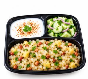 Sabudana Khichdi With Dahi Or Cucumber Salad