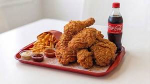 Hot & Spicy Chicken  8 Pcs + French Fries + Mayonaise 1 + Pepsi Or Coke [500 Ml]