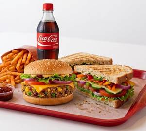 Veg Sandwich 1 + Veg Burger 1 + French  Fries + Coke
