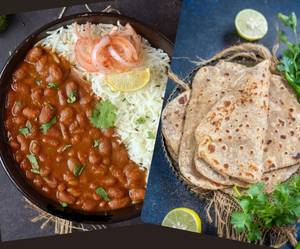 Pure Veg Big Rajma Rice Bowl + 2 Crispy Tawa Paratha (500Ml) + 250Ml Mineral Water