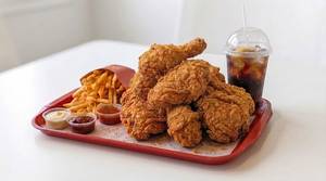 Hot & Crunchy Chicken  8 Pcs+Mayoonaise+French Fry+Coke