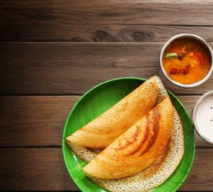 Ghee Roast Dosa 2Pcs  With Coconut Chutney