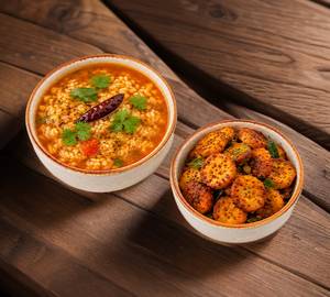 Rasam Rice With Banana Fry