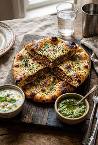 Keema Naan With Gravy