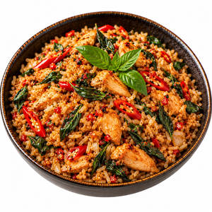 Chicken Chilli Garlic Thai Basil Fried Rice