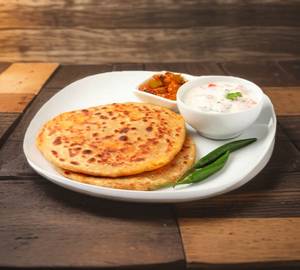 2 Aloo Paratha With Curd