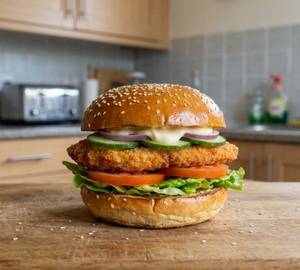 Chicken Classic Burger with Complimentary Chips Or Nachos