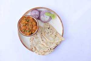 Dhingri Mutter Masala With 4 Butter Tawa Roti