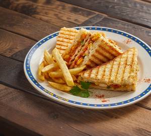 Makhani paneer grilled sandwich
