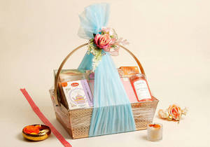 Golden Glow Diwali Basket Hamper
