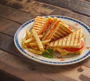 Cheese and tomato cold sandwich