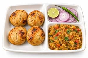 Bati Chokha Deshi Ghee Yukt With Salad