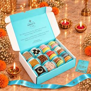 Diwali Spl. Pack Of 6 Medoviks & 12 Macarons Gift Box