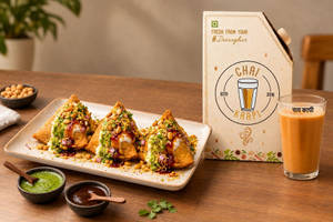 Kadak Chai (250 Ml) With Samosa Chaat