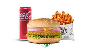 Veg Nikku Singh Burger Coke Meal