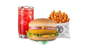 Veg United States Of Punjab Burger Fruit Iced Tea Meal
