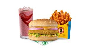 Cheesy Veg Nikku Singh Burger Shake Meal